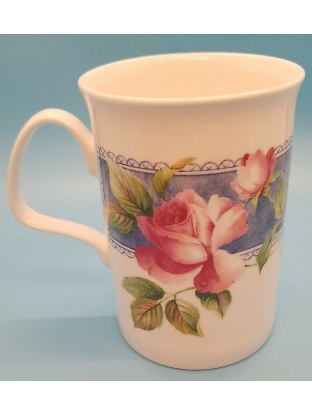 Roy Kirkham DAWN ROSE Fine Bone China Coffee Cup Mug Made in England 1995
